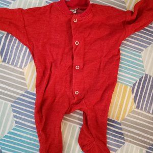 Cosilana newborn wool footie pajama